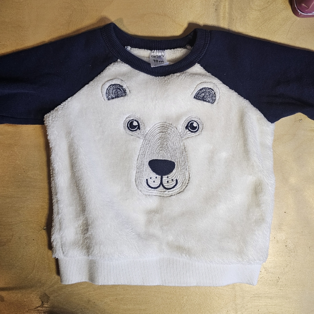 Caters fuzzy polar bear sweater